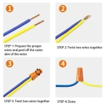 Fast Connector Spring Cap Crimp End Terminal AWG24-7 Insulated Electrical Insert Splice Rotating Wire Connection