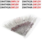 1W 1n4744a 1n4733a 1n4747a 1n4753a 1n4754a 3v 3.3v 4.7v 12v 15v 20v 22v 24v 30v 33v 43-47V all series DO-41 Zener diode