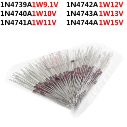 1W 1n4744a 1n4733a 1n4747a 1n4753a 1n4754a 3v 3.3v 4.7v 12v 15v 20v 22v 24v 30v 33v 43-47V all series DO-41 Zener diode
