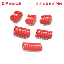 DIP Switch 2.54MM Pitch Toggle Switch Dial The Code 2P 3P 4P 5P 6P 8 PIN Quick Switch Red 2.54MM