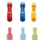 Quick T Type Electrical Cable Wire Connectors Straight Lock Crimping Waterproof Insulated Wire Crimp Terminal