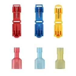 Quick T Type Electrical Cable Wire Connectors Straight Lock Crimping Waterproof Insulated Wire Crimp Terminal