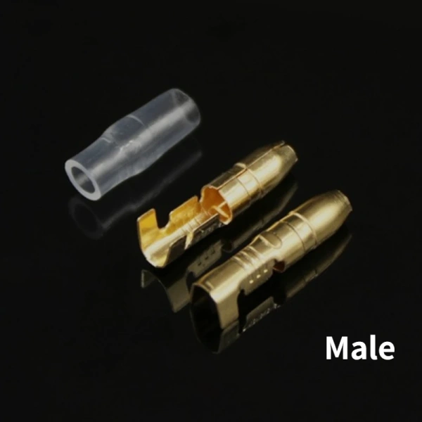4.0 bullet Crimp terminal car electrical wire connector diameter 4mmFemale + Male + Case Cold press terminal