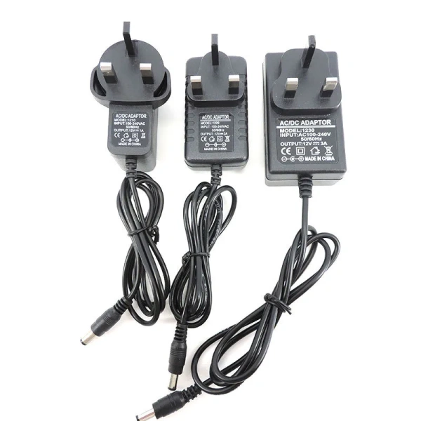 3pin UK Plug AC 220V to DC 5v 9v 12v 24v 1A 2A 3A 1000ma 2000ma 3000ma Power Supply Transformer Charger Adapter 5.5x2.5mm for led strip c1