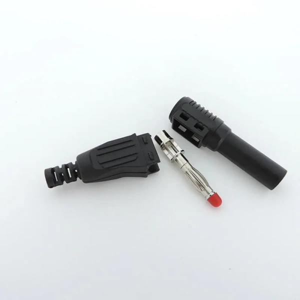 4mm Banana Male Right Angle Insulation Wire Solder socket Type DIY Plug cable Connectors Multimeter Test lead