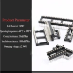 IC Sockets 2.54MM Square hole DIP6 DIP8 DIP14 DIP16 DIP18 DIP20 DIP28 PCSpins Connector DIP Socket 6 8 14 16 18 20 40pin
