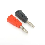 red black 4mm Banana male Plug Safety Retractable Stackable Solder In line DIY assembly Test leads connectors p1