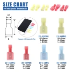 NYLON Male Female Fully Insulated Spade joint Cable Wire Connector Wiring Cable Plug Crimp Terminals FDFN MDFN