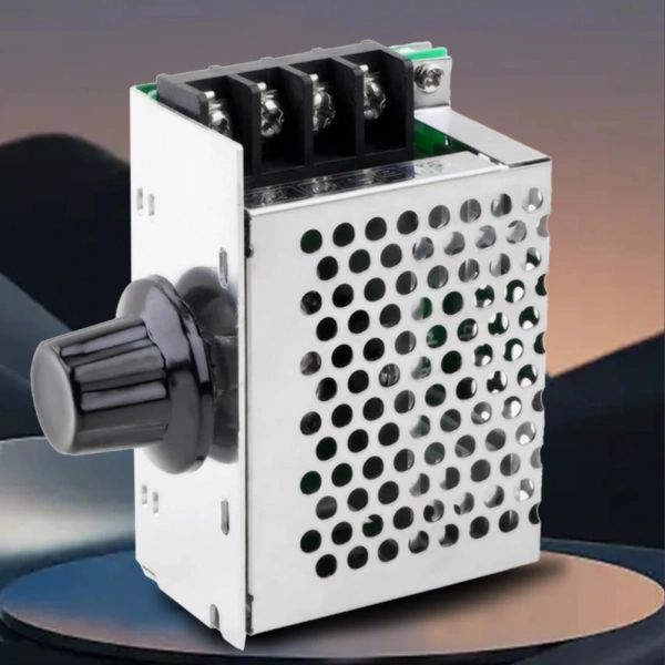 4000W Thyristor Governor with Fuse Case AC 220V Temperature Regulating Module High Power for Adjusting Dimming Speed Temperature