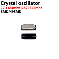 3.579545MHZ 22.1184MHZ Quartz Crystal Resonator Passive Oscillator HC 49S SMD