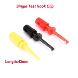 Mini Single Test Hook Clip 55mm/43mm Length for Electronic Testing IC Grabber Large Size Clip Hook Test Clip
