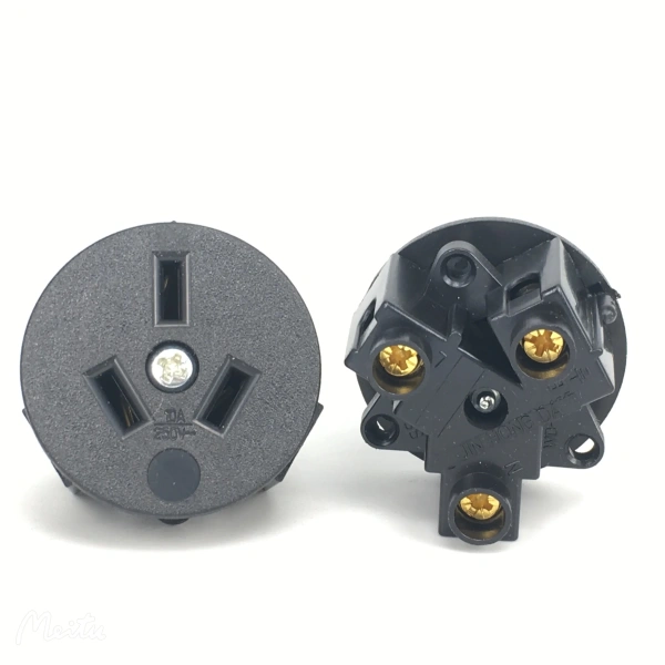 Black Copper 10/16A 250V American Japan Australian British EU Germany French Brazil Universal Electrical AC power socket