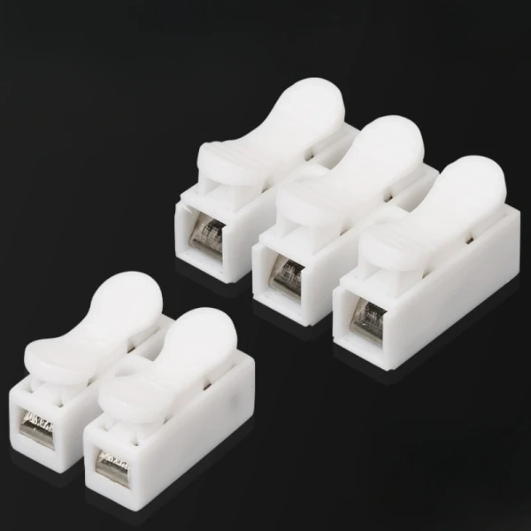 CH-2 CH-3 Spring Wire Quick Connector 2P 3P Electrical Crimp Terminals Block Splice Cable Clamp Easy Fit Led Strip