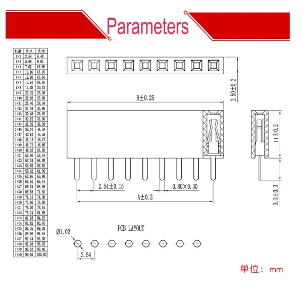 2.54mm Pitch Single Row Female 25P PCB Socket Board Header Connector Strip Pin header 25Pin For Arduino