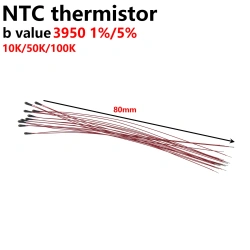 Enameled wire thermistors 1% small black MF52B103F 10 k 100 k B3950 B3435 probe with line