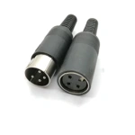 DIN 3pin 4pin 5pin 6pin 7pin 8 Pin Male Female Plug socket jack Solder Connector with Plastic Handle D Connectors P1