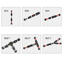 IP68 Waterproof Connector Three-way Electrical 2/3/4pin Wire Cable Connector Outdoor Underwater Terminal Block Home Improvement