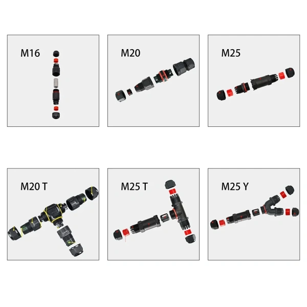 IP68 Waterproof Connector Three-way Electrical 2/3/4pin Wire Cable Connector Outdoor Underwater Terminal Block Home Improvement