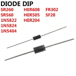 DIODE DIP SR560 1N5822 1N5404 SF28 HER608 HER505 SR260 FR302 1N5824 HER204