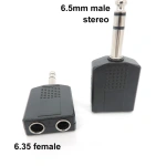 Microphone Audio 6.35mm 6.5mm 1/4" Mono Stereo male Jack to RCA 6.35 female Y Splitter Converter connector Adapter Headphone p
