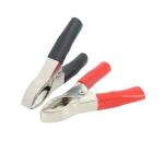 5A 50mm Red Black electric Alligator Crocodile clamp Clips Power Test Probe Lead Socket cable Connector banana Plug Metal p1