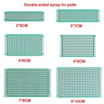 Double-sided Spray Tin Plate 2*8cm 3*7cm 4*6cm 6*8cm 7*9cm 8*12cm PCB Circuit Board Green Oil Glass Fiber Universal Board