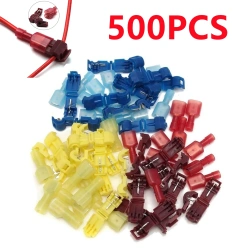 Quick T Type Electrical Cable Wire Connectors Straight Lock Crimping Waterproof Insulated Wire Crimp Terminal