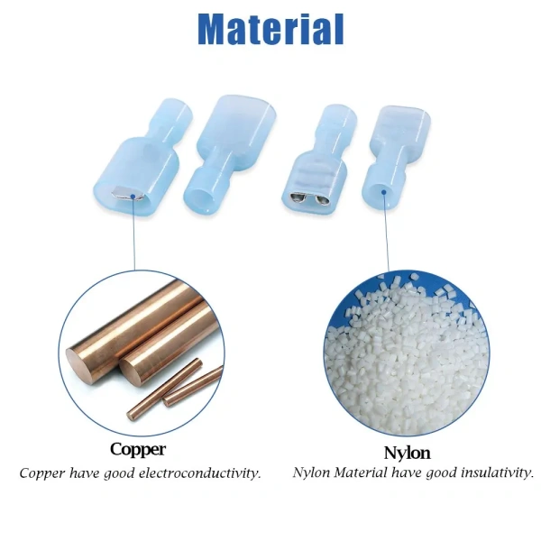 NYLON Male Female Fully Insulated Spade joint Cable Wire Connector Wiring Cable Plug Crimp Terminals FDFN MDFN