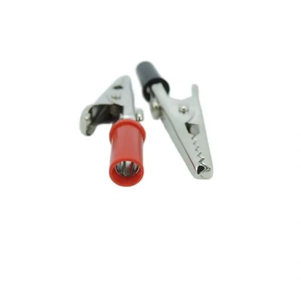 5A 50mm Red Black electric Alligator Crocodile clamp Clips Power Test Probe Lead Socket cable Connector banana Plug Metal p1