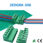 5.08mm Pitch 2EDG 5.08MM Solderless Butt Connection Plug-In Type  Pluggable Green Terminal Block Screw Terminal Block Connector