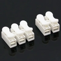 CH-2 CH-3 Spring Wire Quick Connector 2P 3P Electrical Crimp Terminals Block Splice Cable Clamp Easy Fit Led Strip