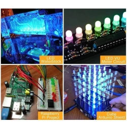 5mm White LED Diode Lights DC 3V 20mA Round Clear Lens Electronics Components Light Emitting Diodes LED Light Bulbs