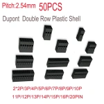 2.54mm Dupont Double Row Plastic Shell 2x2P/2x3/2x4//2x6-2x20P Dupont Connector/Cable Case /Plug Jump Wire Housing