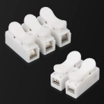 CH-2 CH-3 Spring Wire Quick Connector 2P 3P Electrical Crimp Terminals Block Splice Cable Clamp Easy Fit Led Strip