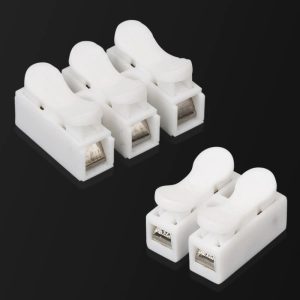 CH-2 CH-3 Spring Wire Quick Connector 2P 3P Electrical Crimp Terminals Block Splice Cable Clamp Easy Fit Led Strip