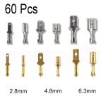 Terminal Electrical Connectors 2.8/4.8/6.3mm Butt Splice Lug Terminals for Wire 12awg Crimp Cable Eletrico Car Accessories