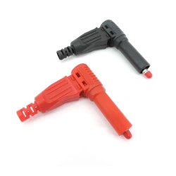 4mm Banana Male Right Angle Insulation Wire Solder socket Type DIY Plug cable Connectors Multimeter Test lead