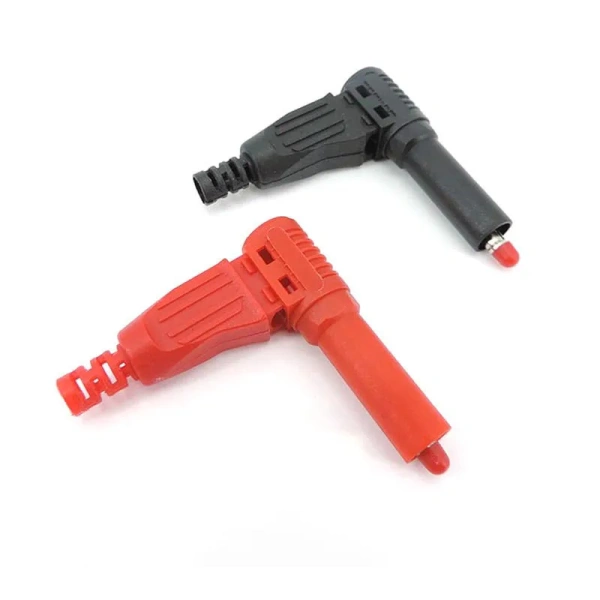 4mm Banana Male Right Angle Insulation Wire Solder socket Type DIY Plug cable Connectors Multimeter Test lead