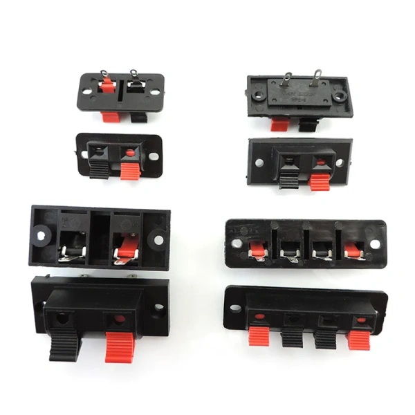Connector Terminal 2P 4P Positions Push In Jack Spring Load Audio power supply Speaker Breadboard Clips switch button p1
