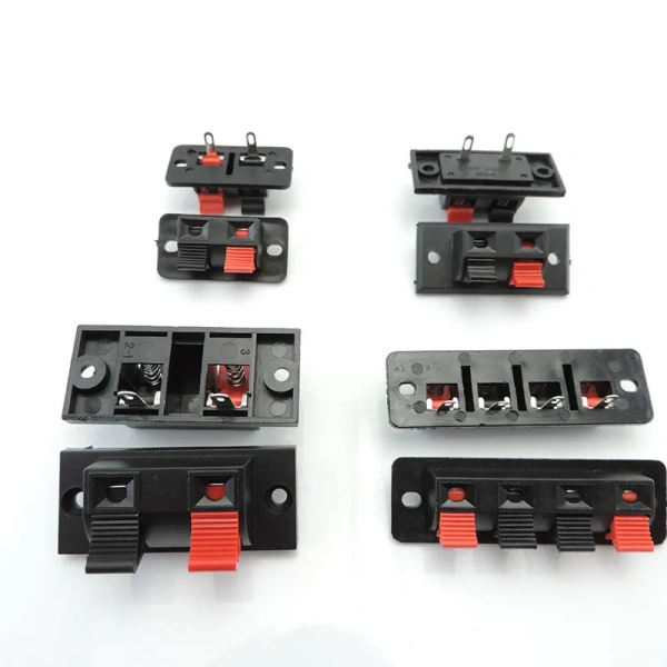 Connector Terminal 2P 4P Positions Push In Jack Spring Load Audio power supply Speaker Breadboard Clips switch button p1