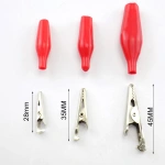 5A 50A Handle Test Probe Metal Alligator Crocodile Clips Connector Connect Socket Plug Black Red for Electrical Car Battery