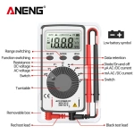 ANENG AN101 Mini Digital Multimeter 1999 Counts Professional AC/DC Voltage Tester Automotive Current Tester Electrician Tools