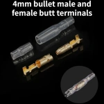 4.0 bullet Crimp terminal car electrical wire connector diameter 4mmFemale + Male + Case Cold press terminal