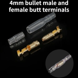 4.0 bullet Crimp terminal car electrical wire connector diameter 4mmFemale + Male + Case Cold press terminal