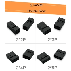 2.54mm Dupont Double Row Plastic Shell 2x2P/2x3/2x4//2x6-2x20P Dupont Connector/Cable Case /Plug Jump Wire Housing