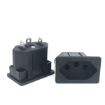 Black Copper 10/16A 250V American Japan Australian British EU Germany French Brazil Universal Electrical AC power socket