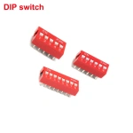 DIP Switch 2.54MM Pitch Toggle Switch Dial The Code 2P 3P 4P 5P 6P 8 PIN Quick Switch Red 2.54MM