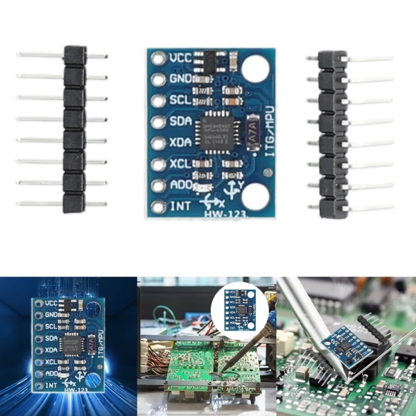 GY-521 MPU-6050 3 Axis Analog Gyro Sensors 16 Bit Data Output 3 Axis Accelerometer Module IIC I2C MPU6050 Module for Arduino