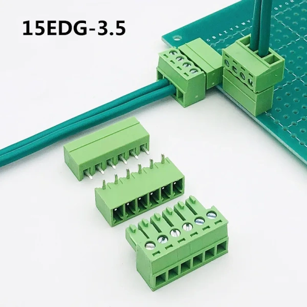 2.54mm 5.08mm pitch 15EDG KF2EDG 3.5mm 3.81mm PCB Screw Terminal Block 2-12Pin Male Plug Female Socket Pin Header Wire Connector
