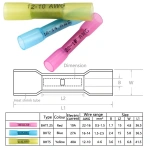 Heat Shrink Butt Wire Connectors Waterproof Insulated Automobile Wire Cable Crimp Terminals AWG 22-10 Kit